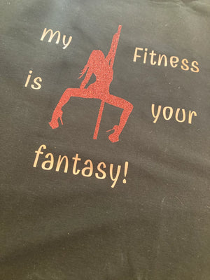 Plotterdatei - "My fitness is your fantasy - Poledance" - Flops Fliege
