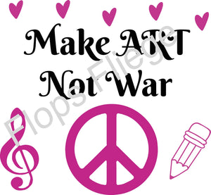 Plotterdatei - "Make Art not war" - Flops Fliege