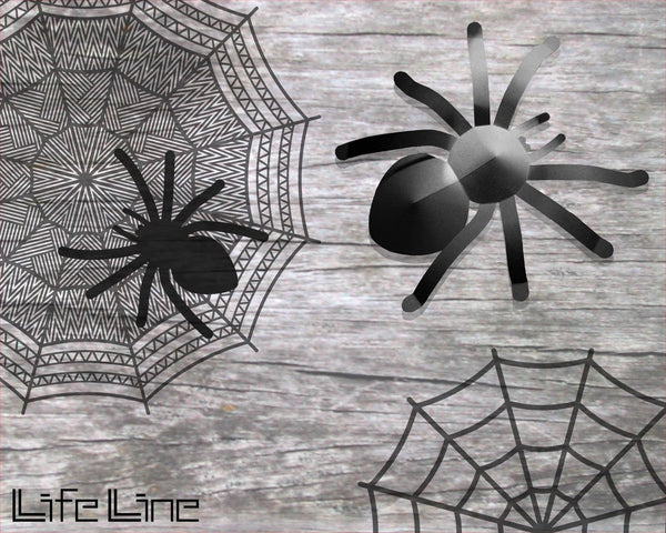 Plotterdatei - "SPINNENNETZ 3D-Spinne + Mandala" - LifeLine Gestaltung