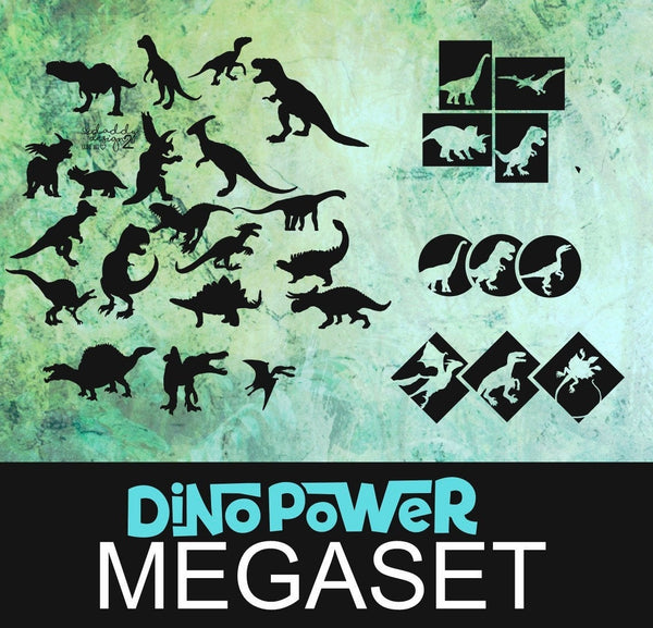 Kombi-Plotterdatei - "Dino-Megaset" - Dinosaurier - Daddy2Design
