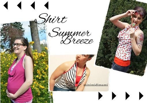 eBook - "Summer Breeze" - Shirt - Wasserfall-Shirt - Wasserfall-Ausschnitt - Nähen - Damen - Mädchen - Mamili1910