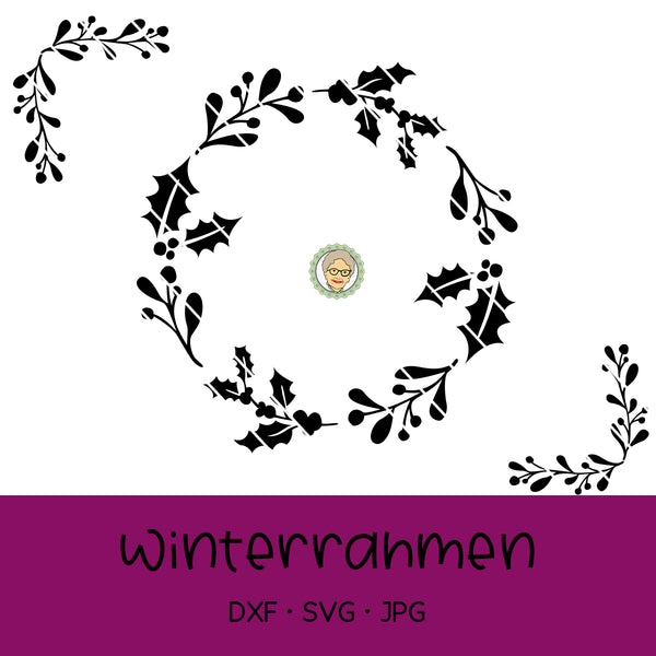 Plotterdatei - "Winterrahmen" - Oma Plott