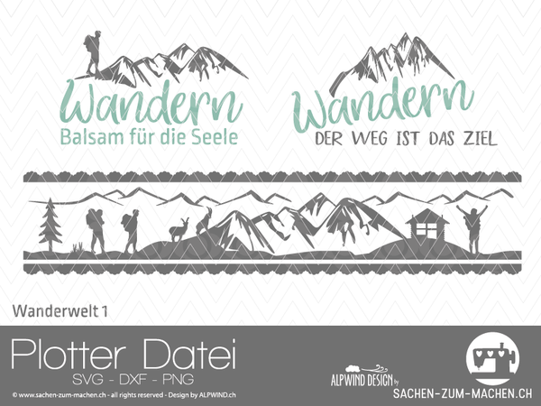 Plotterdatei - "Wanderwelt #1" - Alpwind