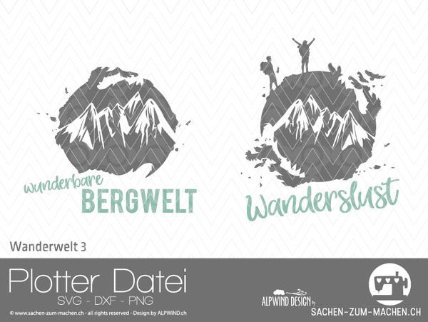 Plotterdatei - "Wanderwelt #3" - Alpwind