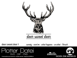Plotterdatei - "deer sweet deer #1" - Alpwind