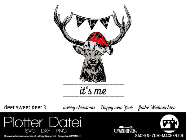 Plotterdatei - "deer sweet deer #3" - Alpwind