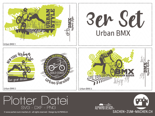 Plotterdatei - "Urban BMX #1-3" - Alpwind