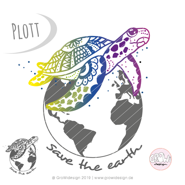 Plotterdatei - "Safe the earth" - GroWidesign
