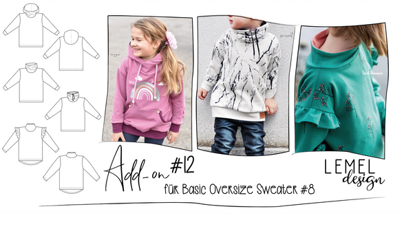 eBook-Add-on - "#12 für Basic Oversize Sweater #8" - Lemel Design