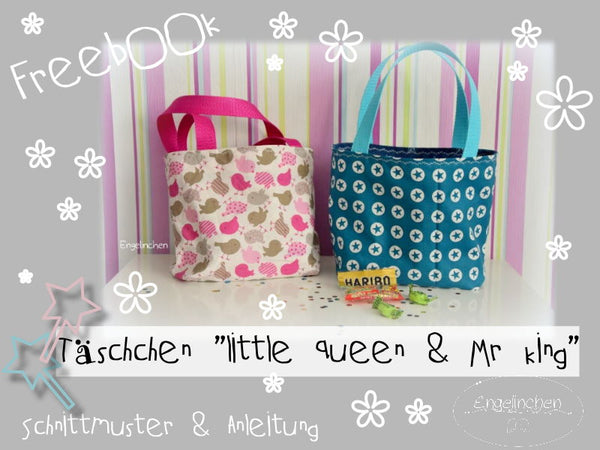 Freebook - "Täschchen Little Queen & Mr. King" - Taschen -  Engelinchen Design