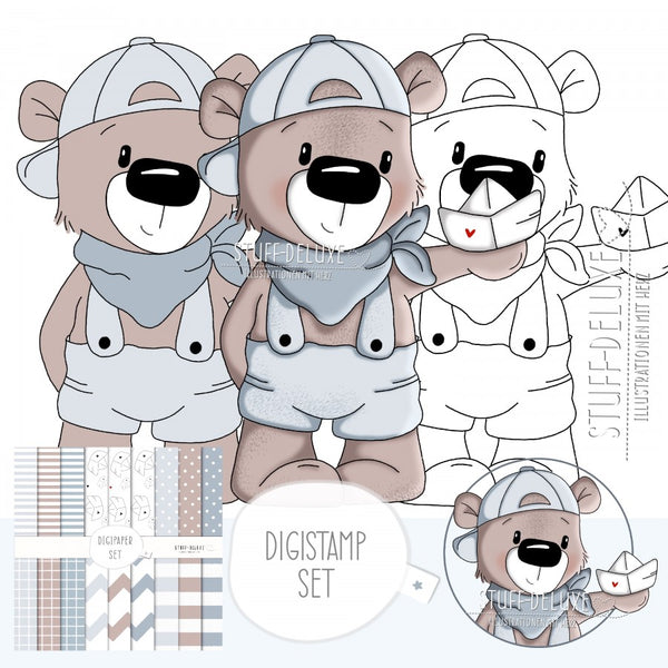 DigiStamp - "cool Bär" - Stuff-Deluxe