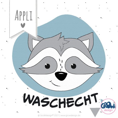 Applikationsvorlage - "Waschecht Button" - GroWidesign