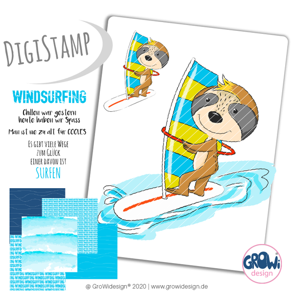DigiStamp - "windsurfFAULI" - GroWidesign