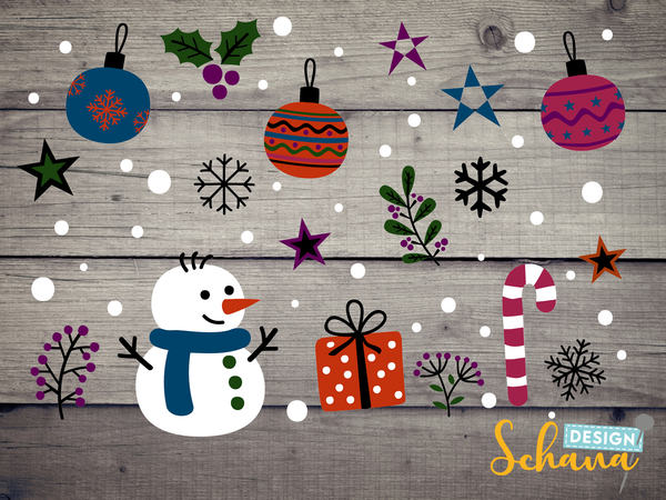 Plotterdatei - "Christmas Items Bundle colors" - Schana Design