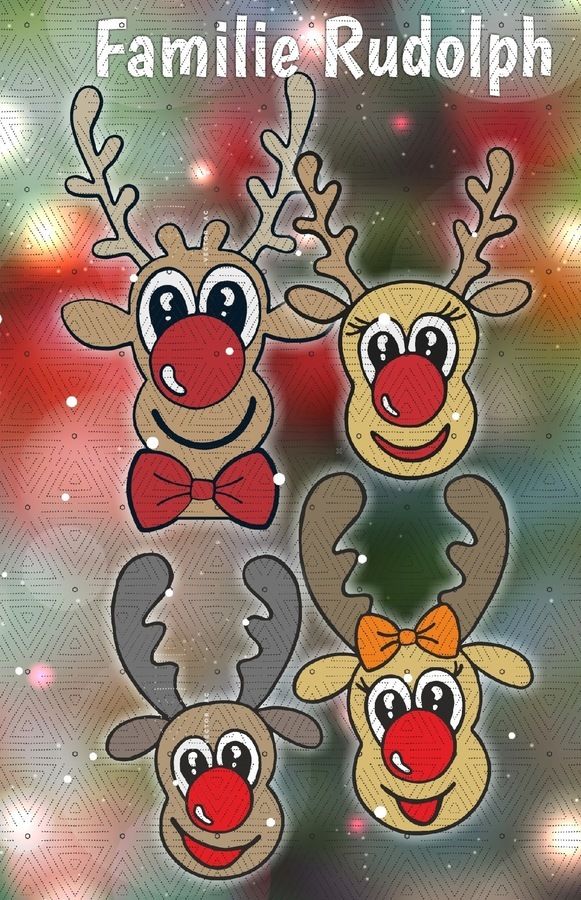 Plotterdatei - "Familie Rudolph" - Teil 1 / Ashias Weihnachtszauber" - Daddy2Design - Glückpunkt.