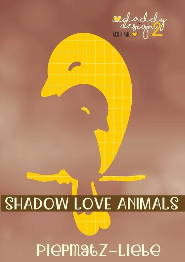 Plotterdatei "Vögelchen Liebe-Shadow-Love-Animals- Illusions" von Daddy2Design.  Liebes-Shadows - Jede Folie / Farbe / Stoff ist möglich und es entstehen tolle Effekte - Schatten - Schriftzug - Schrift - Plott - Plotten - Vogel- Nest- süß - lieb -  klein - Liebe - fliegen - Tier - Drucken - Glückpunkt.