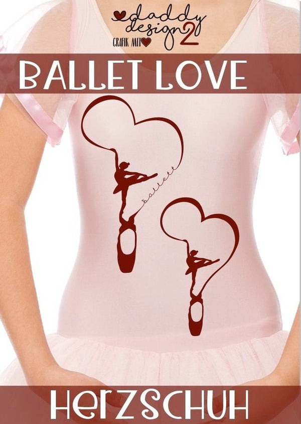 Bei diesem Angebot handelt es sich um die Plotterdatei "Ballett Love - Spitzenschuh / Herzschuh - Schattenmotiv" von Daddy2Design. 