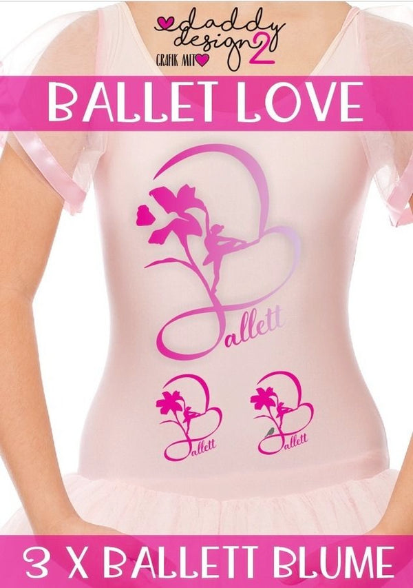 Bei diesem Angebot handelt es sich um die Plotterdatei "Ballett Love - Ballerina Blume -Schattenmotiv" von Daddy2Design. 