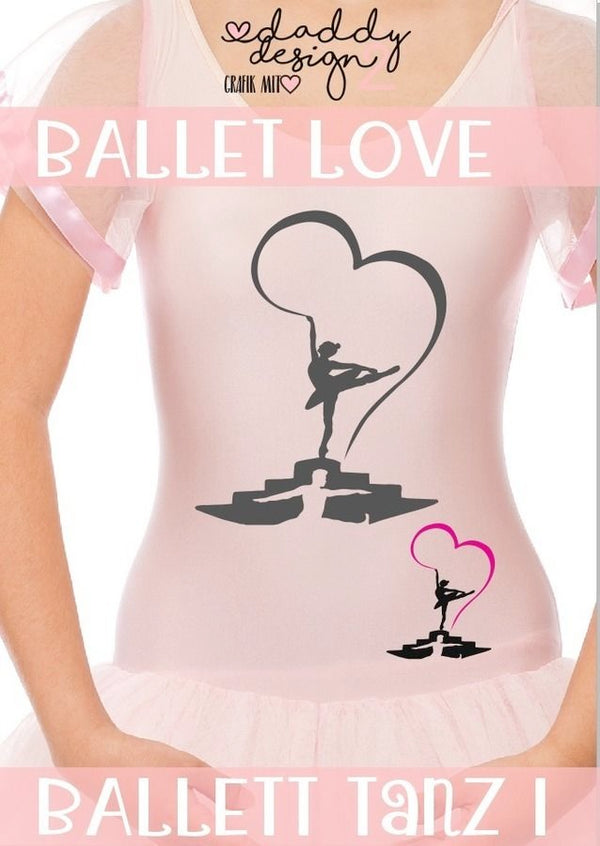 Bei diesem Angebot handelt es sich um die Plotterdatei "Ballett Love - Ballett - Liebe - Tanz - Schattenmotiv" von Daddy2Design. 