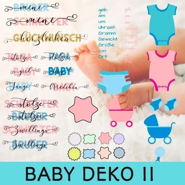 Plotterdatei -"Baby Shadow Deko" - mehrfarbig - Daddy2Design