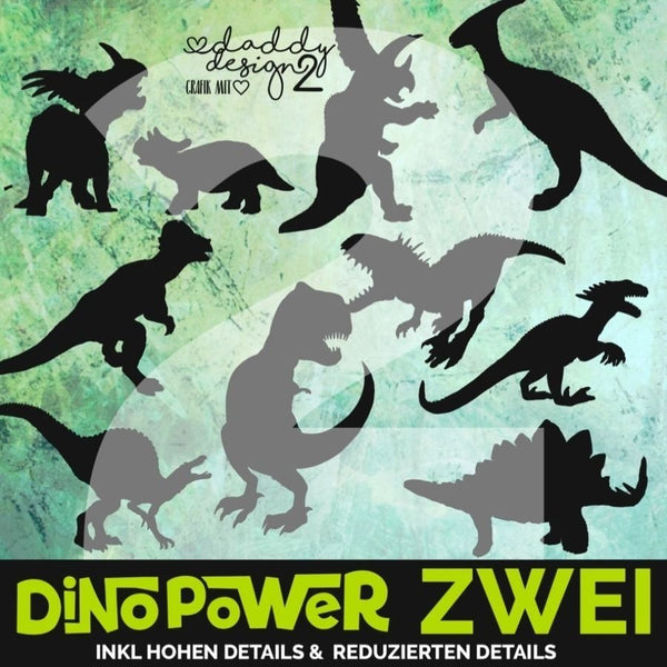 Plotterdatei - "Dino Power 2 " - Dinosaurier - Daddy2Design