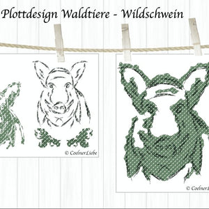 Plotterdatei - "Wildschwein - Waldtiere" - CoelnerLiebe