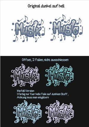 Plotterdatei - "Musik Music Lineart" - Daddy2Design